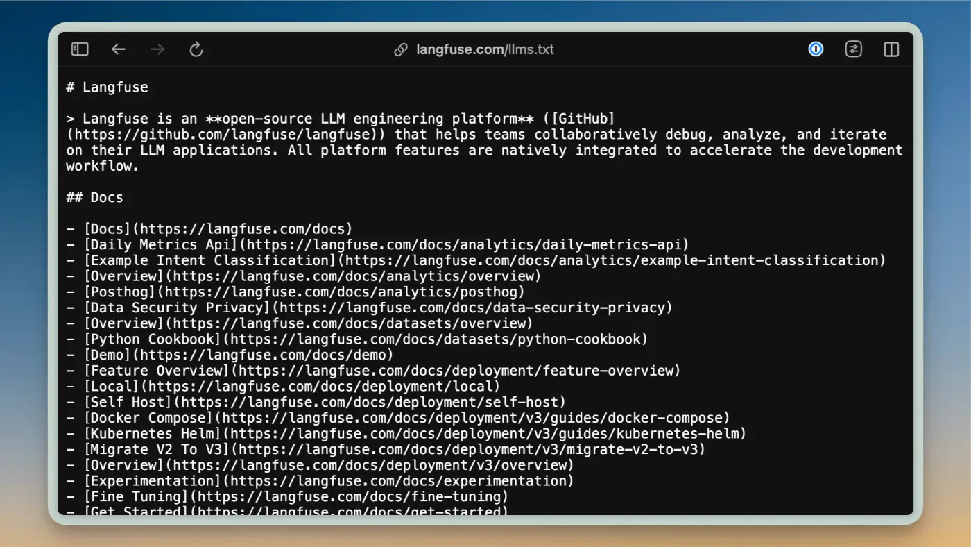 Imagen de un archivo llms.txt